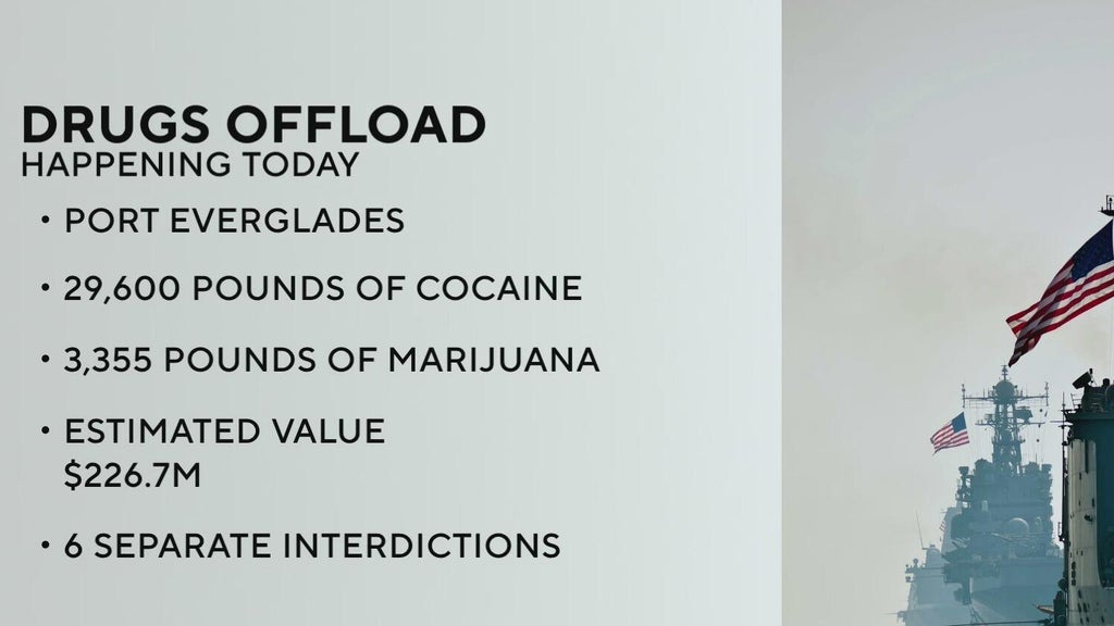 Drugs worth whopping $226.7 million to be offloaded by Coast Guard at Port Everglades — CBS Miami, Parkland Community news