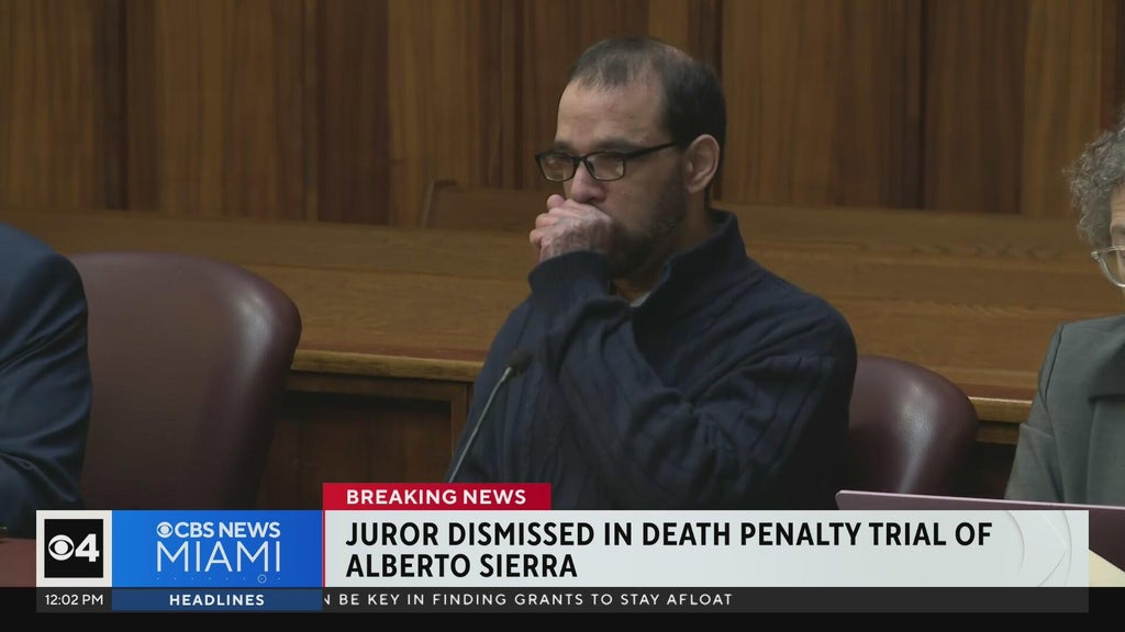 Juror in Alberto Sierra death penalty trial dismissed — CBS Miami, Parkland Community news