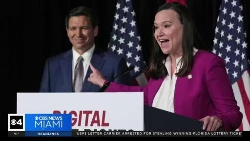 Senator Ashley Moody responds to criticism over her role in Hope Florida scandal — CBS Miami, Parkland Community news