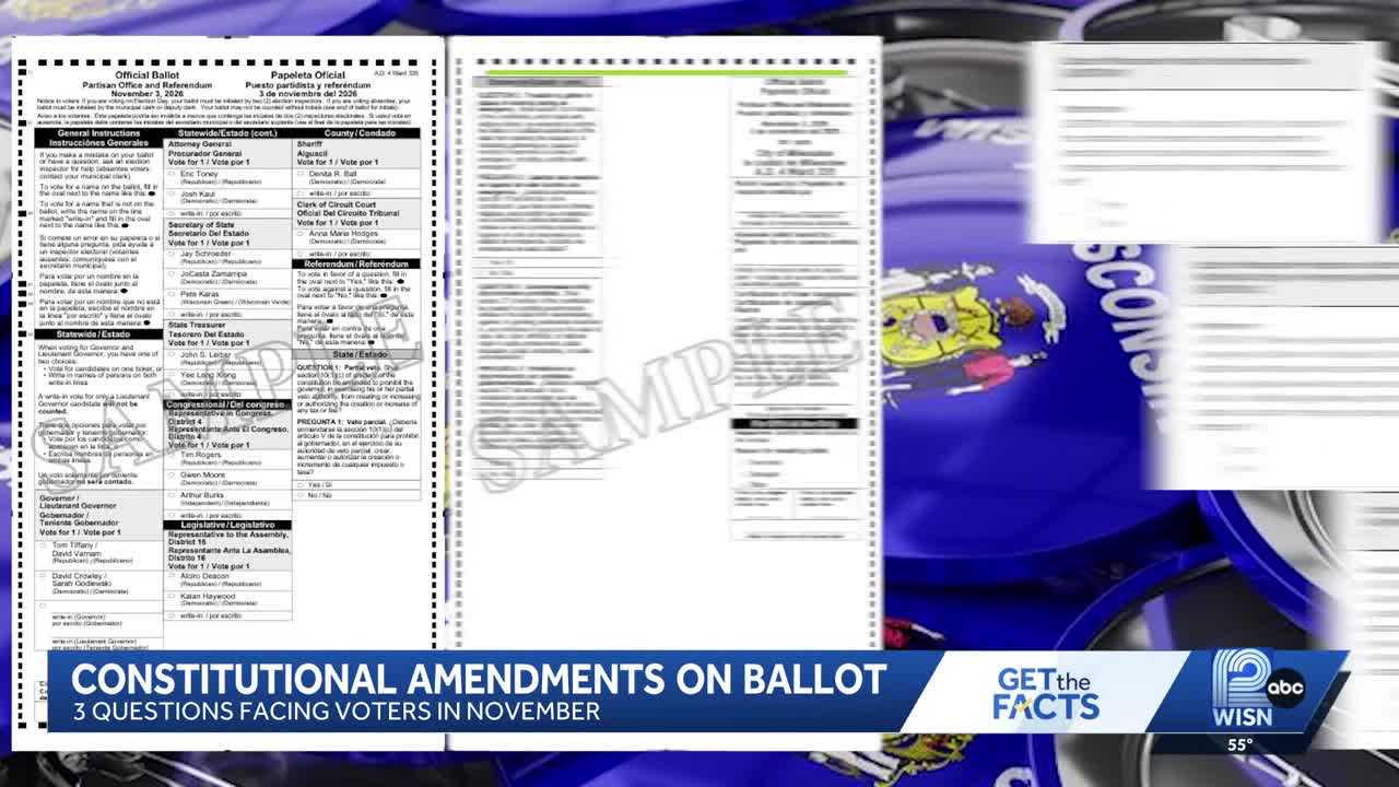 Get the Facts: Three constitutional amendments on this year's ballot — WISN 12 Milwaukee, Parkland Community news