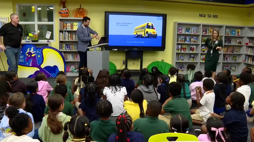 BCPS officials roll out new campaign as National School Bus Safety week underway — WSVN 7 Broward, Parkland Technology news