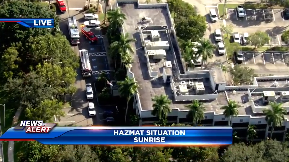 Suspicious package triggers hazmat situation at Sunrise office for US Rep. Wasserman Schultz — WSVN 7 Broward, Parkland Sports news